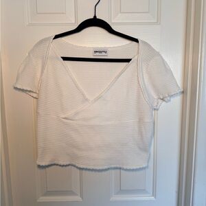 Princess Polly White Textured Blouse